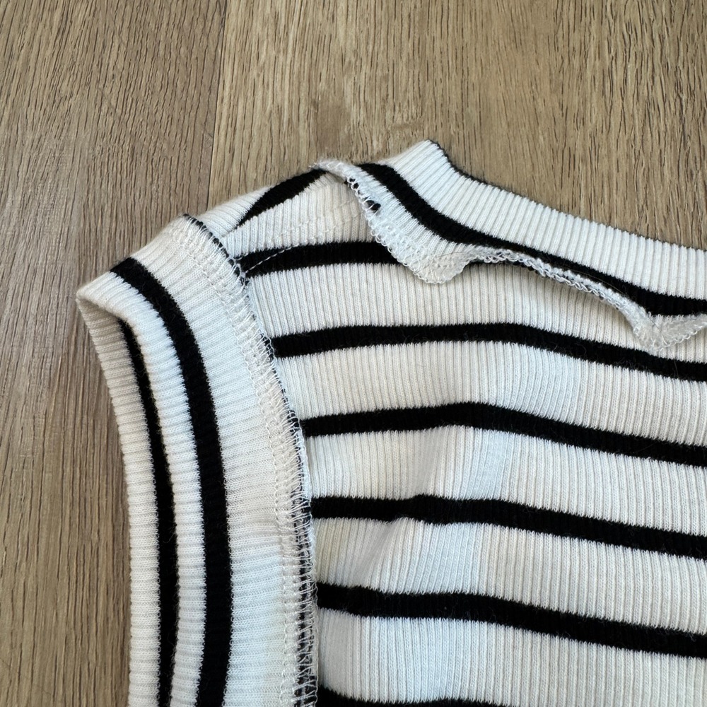 Altar'd State Striped Ribbed Cropped Tank Top Size XL Y2K 90s Grunge Retro NWT - Picture 9 of 9